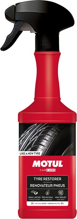 MOTUL TYRE RESTORER REHVI HOOLDUS- JA PUHASTUSAINE / REHVILÄIGE 500ML/PIHUSTI (CARCARE)