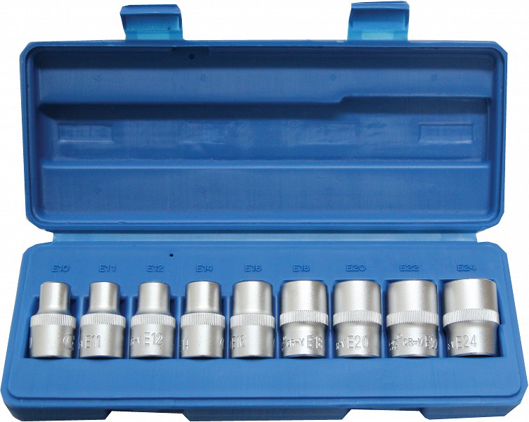9-OS. 1/2" TORX PADRUNITE KOMPLEKT E10-E24 TRIUMF