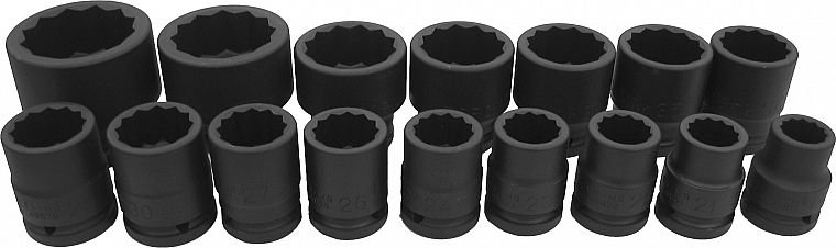 16-OS. 3/4" LÖÖKPADRUNITE KOMPL. 19-50MM 12-KANT TRIUMF