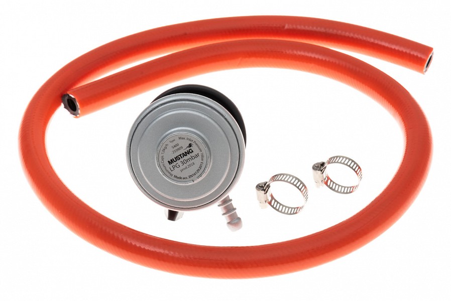 GAASIGRILLI REDUKTOR (SURUKORK KINNITUS) 30BAR+VOOLIK 1M KOMPL. MUSTANG