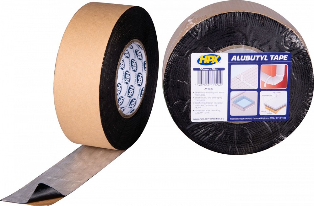 ALUMIINIUM+BUTÜÜL TEIP LIITEKOHAD PLAATIDEL 50MMX20M HPX