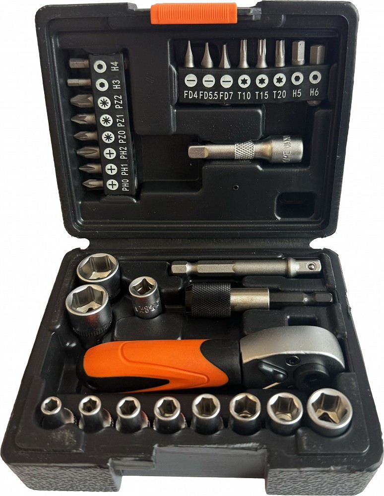 31-OS. 1/4" PADRUNITE+OTSIKUTE KOMPLEKT 4-13MM PL.PH.PZ.TORX.HEX TRIUMF