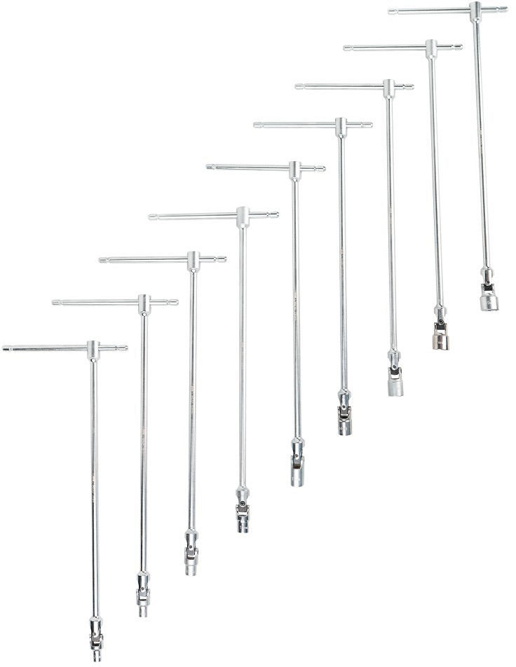7-OS. KARDAANIGA T-KÄEPIDE PADRUNVÕTMETE KOMPL. 7-19MM JBM