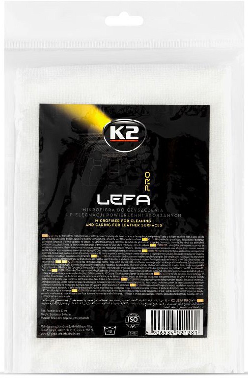 K2 LEFA MIKROFIIBER LAPP NAHKPINDADELE 40X40CM