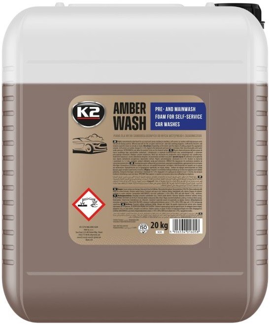 K2 AMBER WASH LEOTUS- JA PÕHIPESUAINE AUTOMAATPESULATELE 20L KONTS