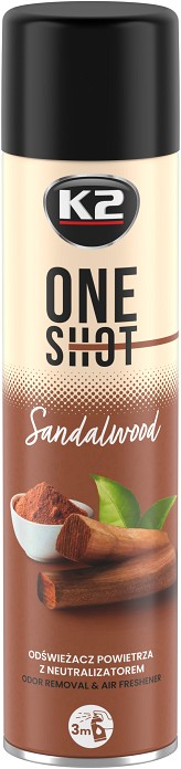 K2 ONE SHOT SANDALWOOD ÕHUVÄRSKENDAJA 600ML