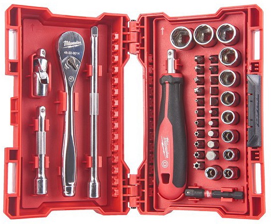 38-OS. 1/4" PADRUNITE+OTSIKUTE KOMPLEKT 5.5-14MM MILWAUKEE